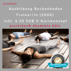 Beckenbodentrainer Ausbildung Online | prorücken® Akademie